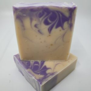 Lavender and Oat Goat Milk Soap Bar with Lard