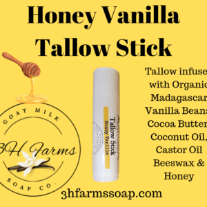 Tallow Stick- Lip balm-Honey Vanilla .5oz