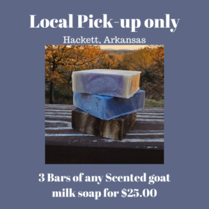 Local Pickup Special – 3 Scented Goat Milk Soaps