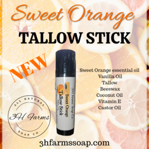 Tallow Stick- Lip balm- Sweet Orange.5oz